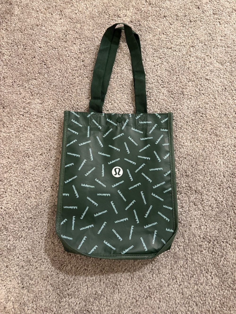 lululemon athletica Forest Green Logo Print Tote